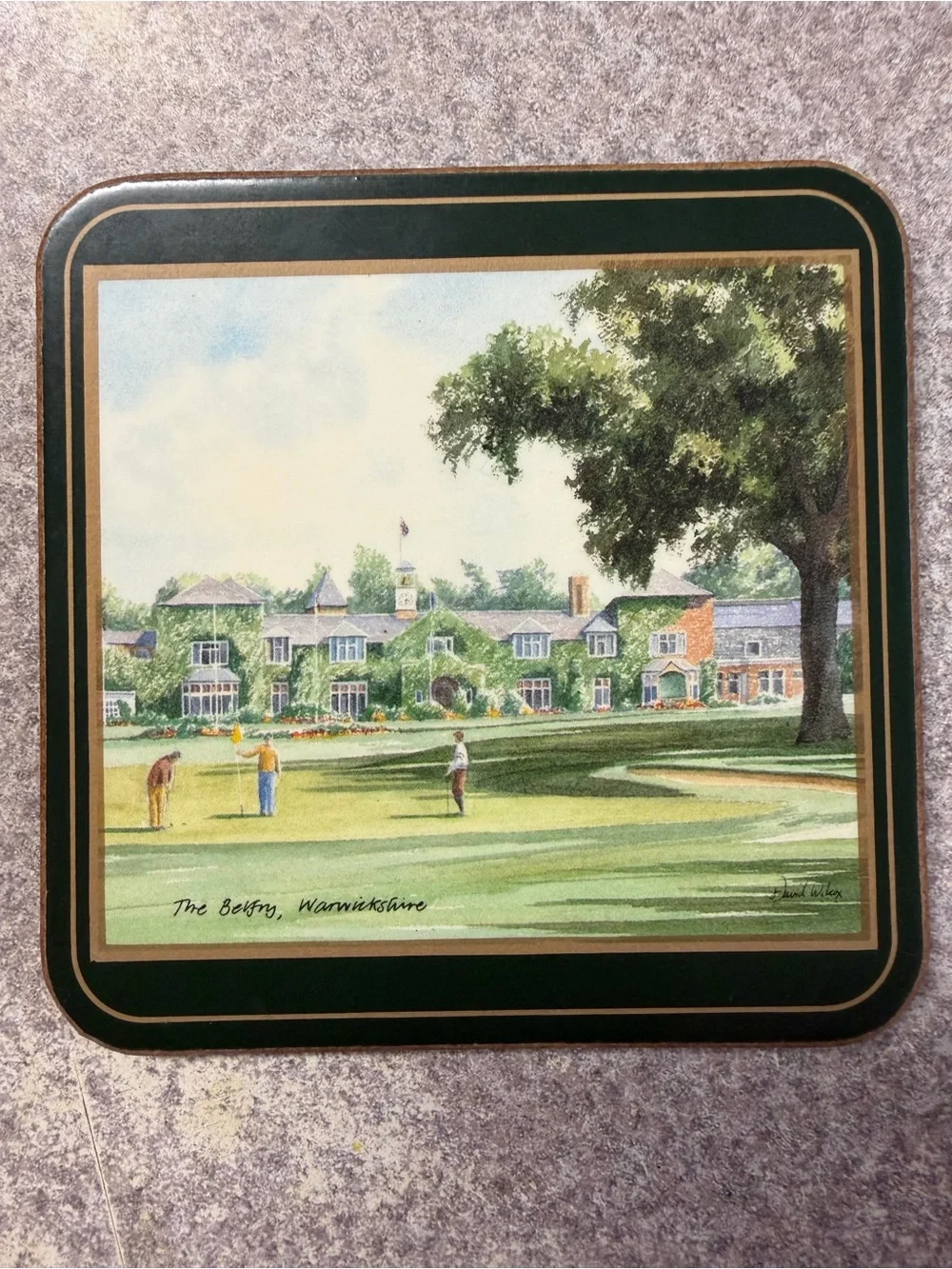 Vintage Pimpernel Cork Backed British Championship Golf Coasters (Set of 5)